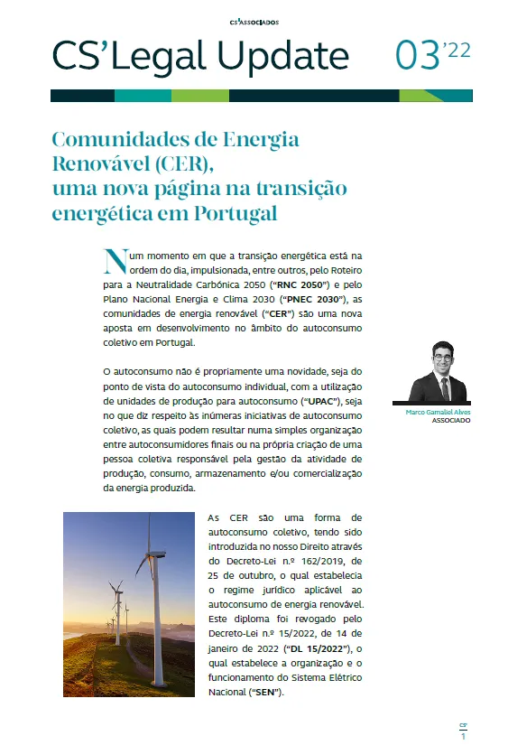 Comunidades de Energia Renovável, uma nova página na transição energética em Portugal