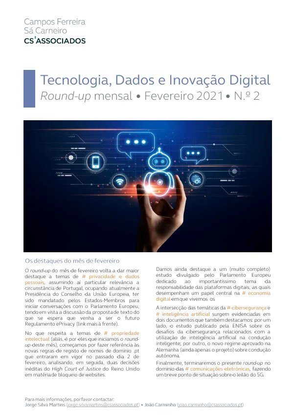 Round-up Fev 2021 - Tecnologia, Dados e Inovação Digital