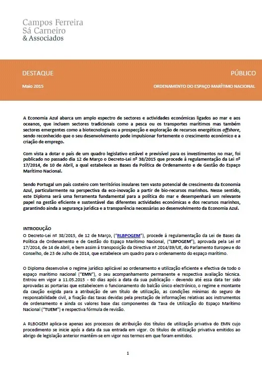 Regime remuneratório para projectos de produção de energia renovável de fonte ou localização oceânica