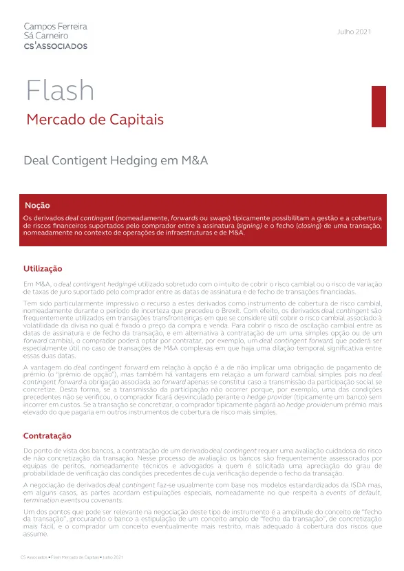 Deal Contingent Hedging em M&A